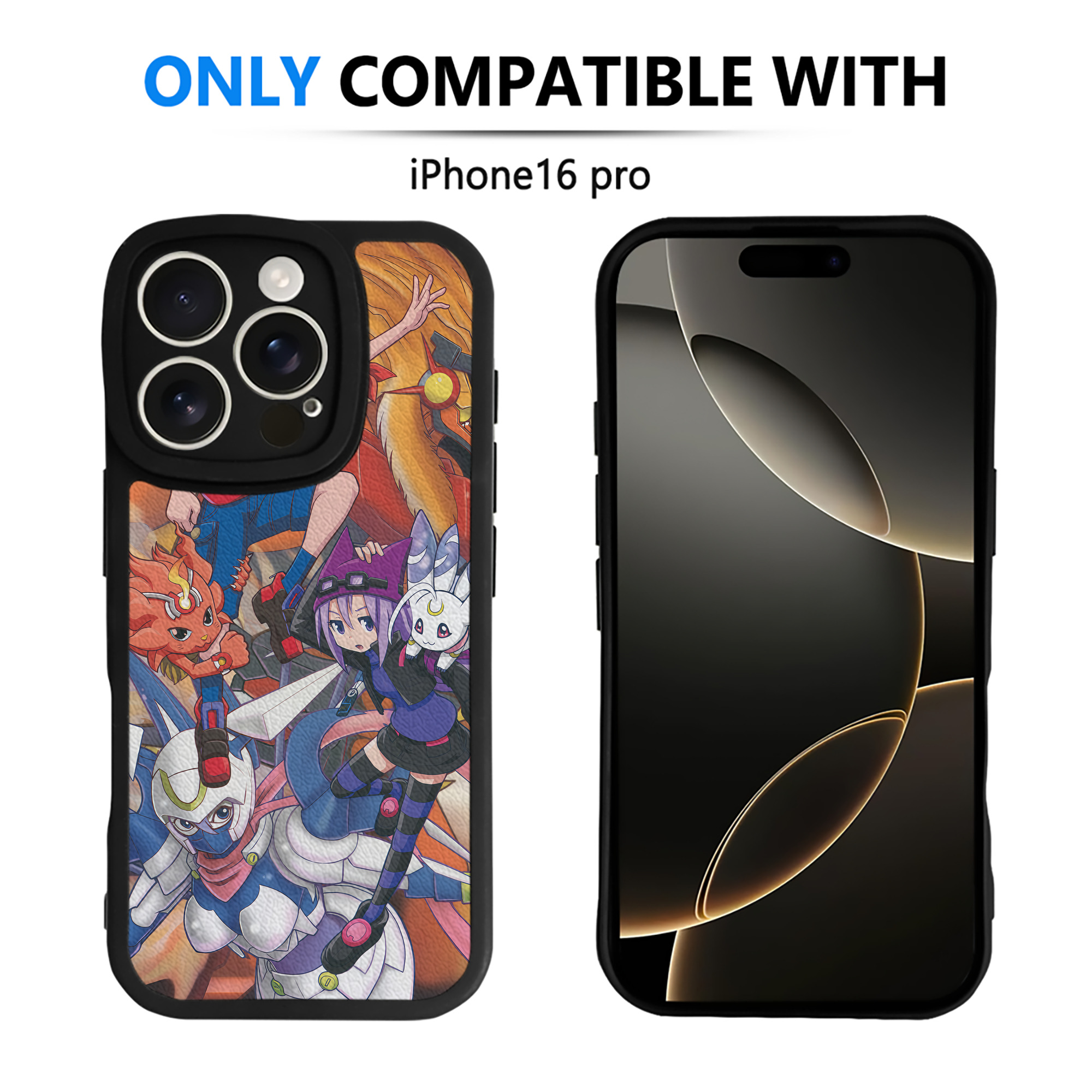 （画像用） Digimon デジタルモンスター/デジモン 【iPhone 16シリーズ対応】シリコンスマホケース（レザー調） 材質：シリコン
